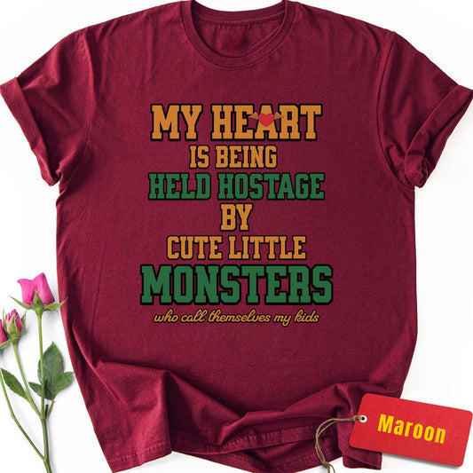 Heart Held Hostage By Cute Monsters T-Shirt