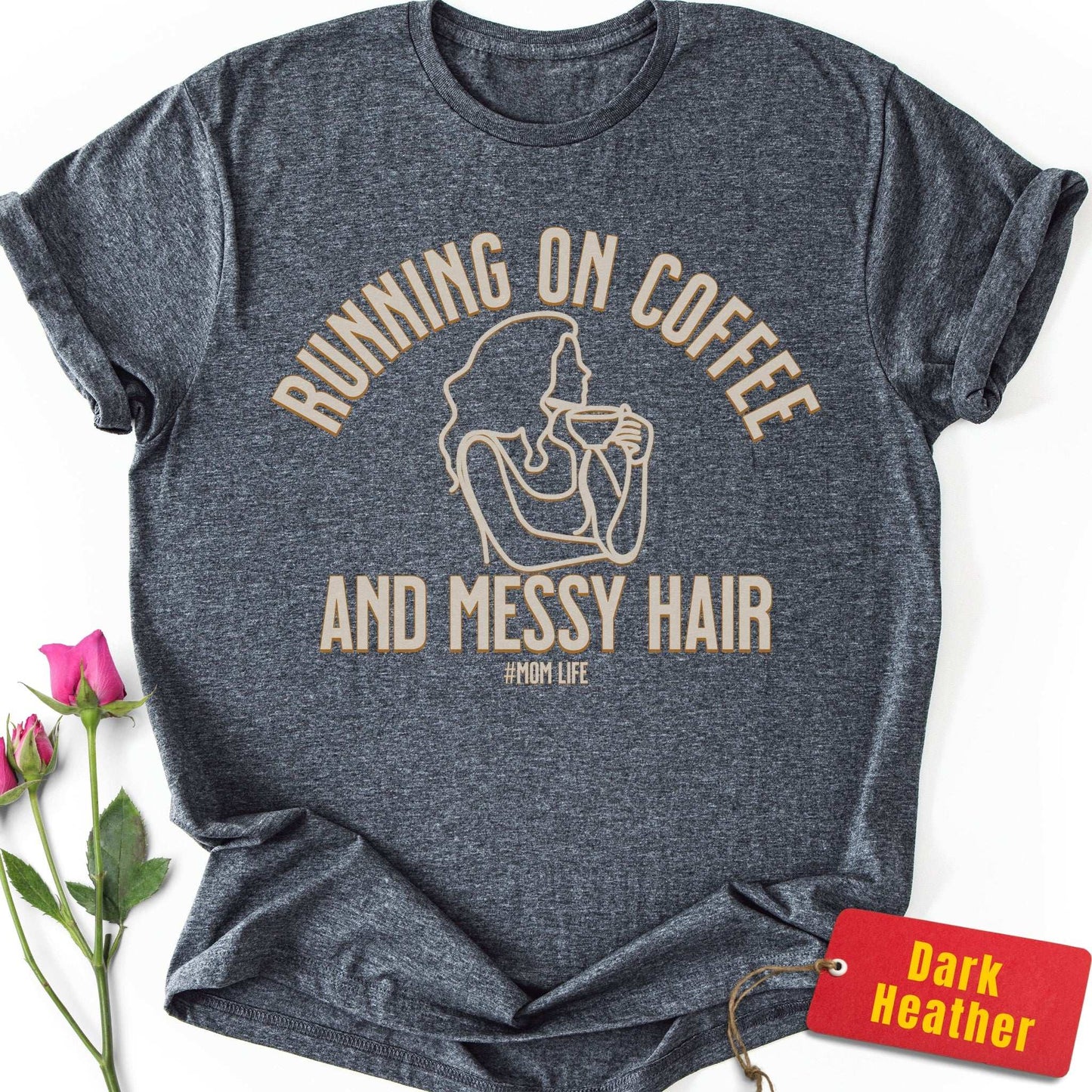 Running on Coffee & Messy Hair T-Shirt