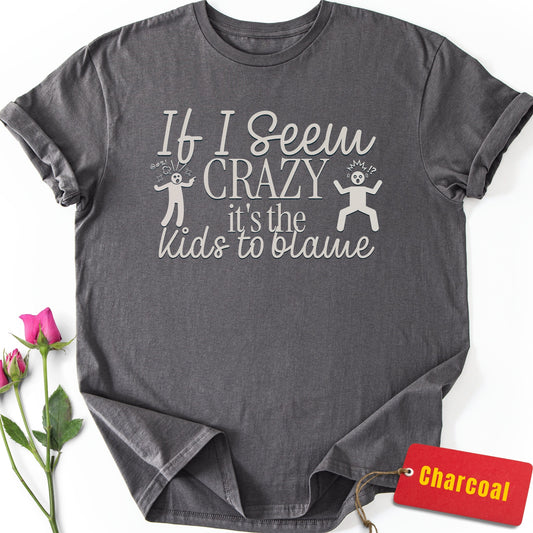 If I Seem Crazy, It's the Kids to Blame T-Shirt